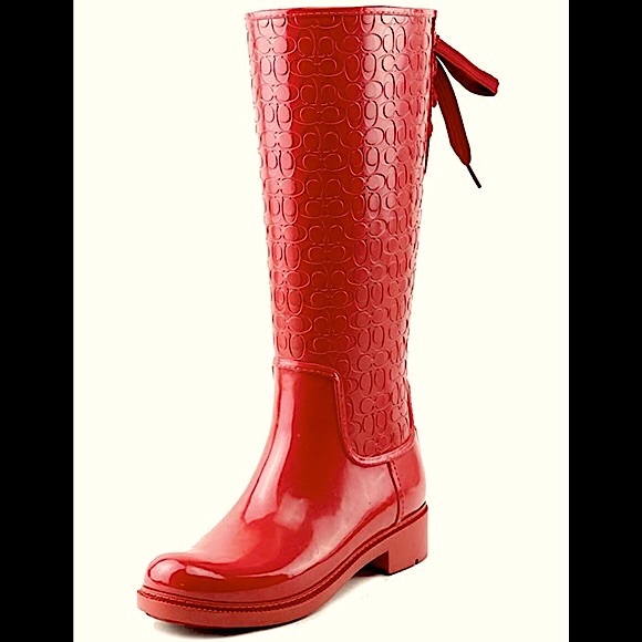 Coach Signature Embossed Rain Boots ☔️ 👢 - Picture 2 of 9